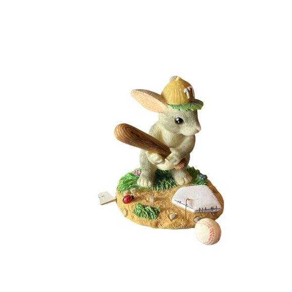 CHARMING TAILS FITZ AND FLOYD "READY TO TAKE A SWING AT IT" FIGURINE W Card - Picture 1 of 5